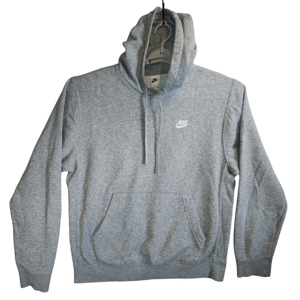 Nike Sportswear Club Fleece Hoodie Mens Small Grey Pullover BV2654-063